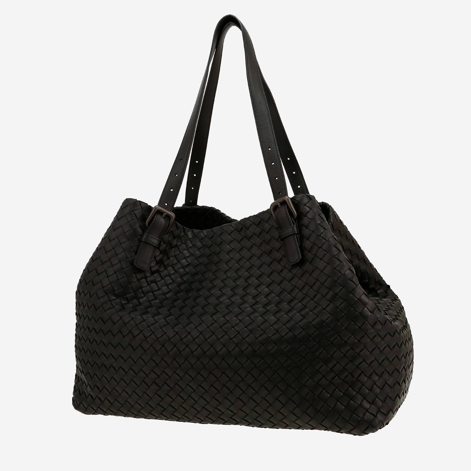 Sac cabas Bottega Veneta  Fourre-tout en cuir tressé noir