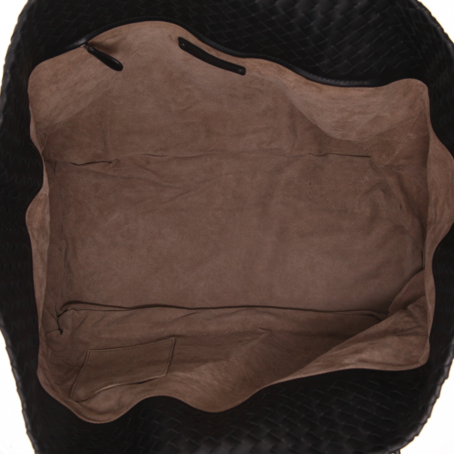 Bottega Veneta  Fourre-tout shopping bag  in black braided leather - Detail D3