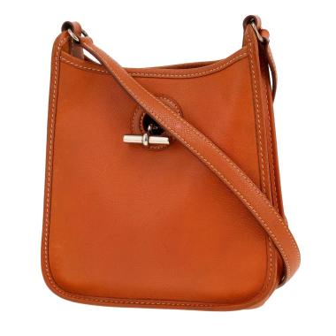 Bolso bandolera Hermès  Vespa en cuero Courchevel color oro