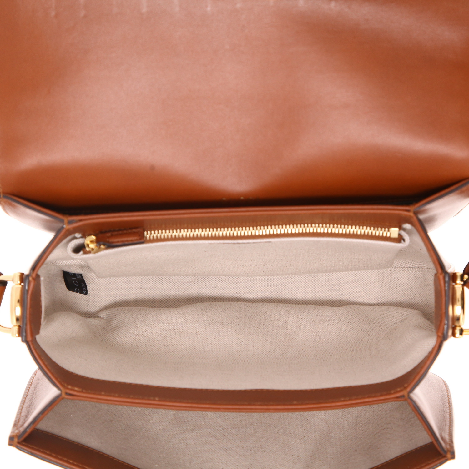 Sac bandoulière Gucci  1955 Horsebit en cuir marron et raffia beige - Detail D3