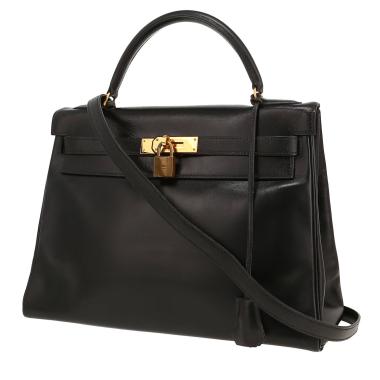 Borsa Hermès  Kelly 32 cm in pelle box nera