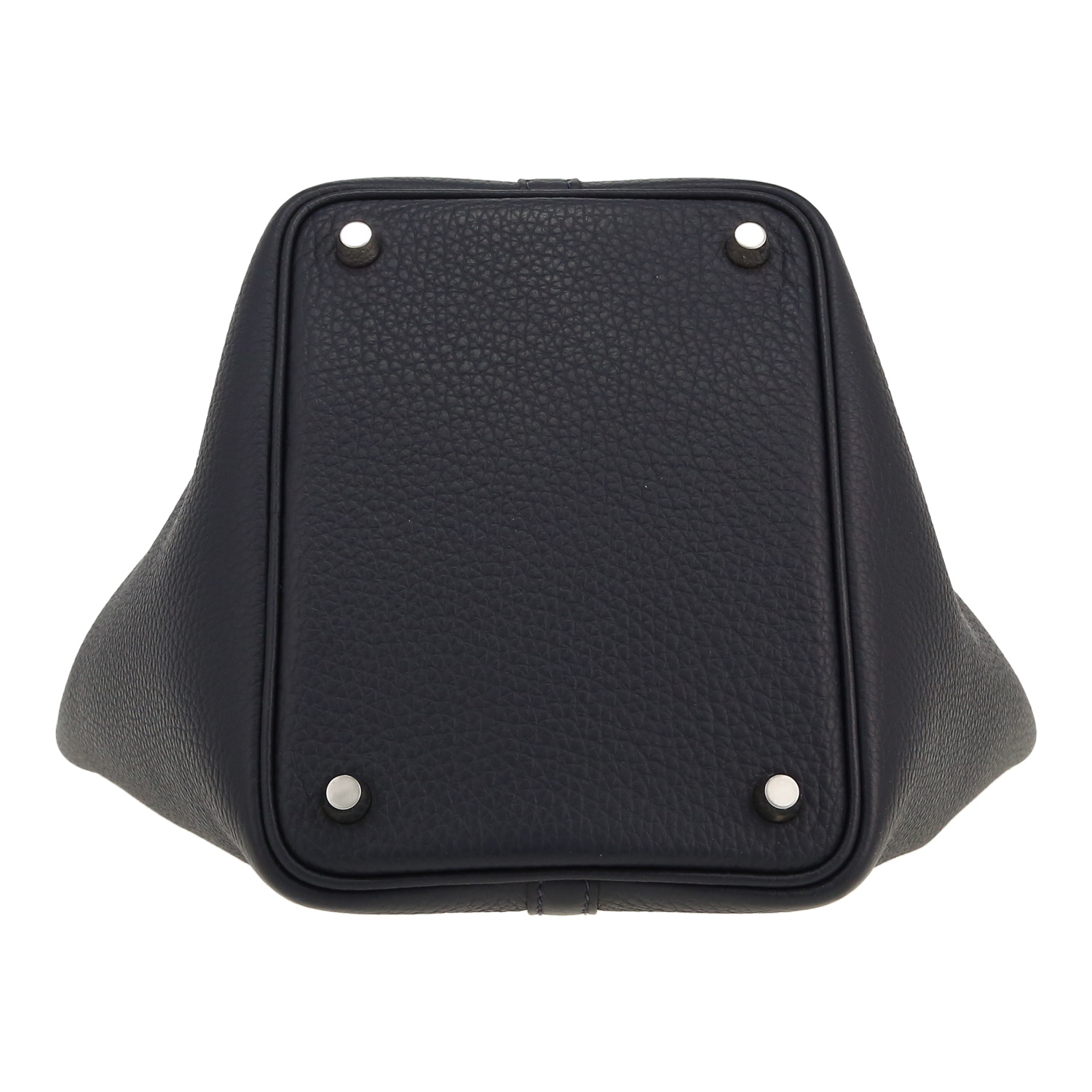 Sac à main Hermès  Picotin 18 cm en cuir taurillon clémence Bleu Obscur - Detail D1