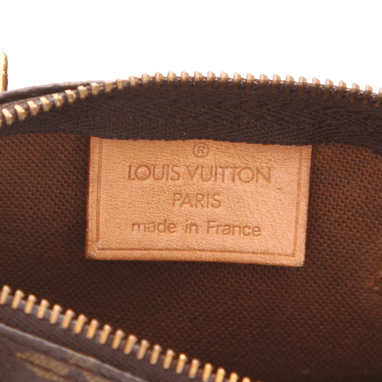 Louis Vuitton Nano Speedy handbag in brown Monogram canvas and natural leather - Detail D2