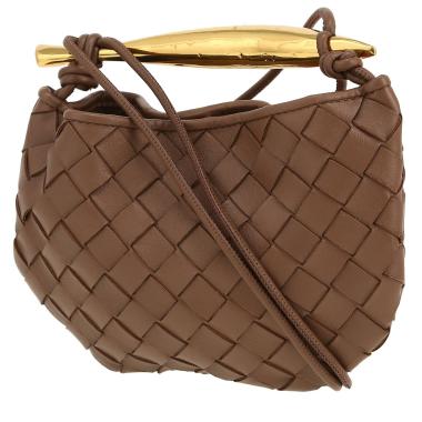 Bottega Veneta  Sardine shoulder bag  in brown intrecciato leather