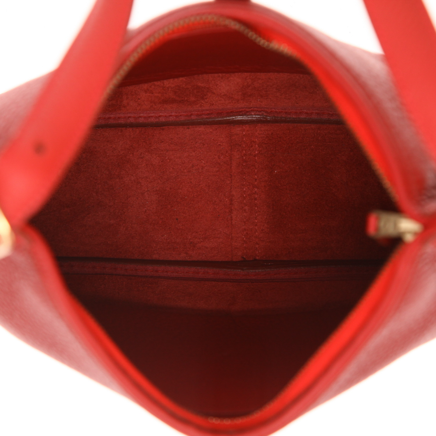 Borsa Hermès  Trim in pelle Fjord rossa - Detail D3