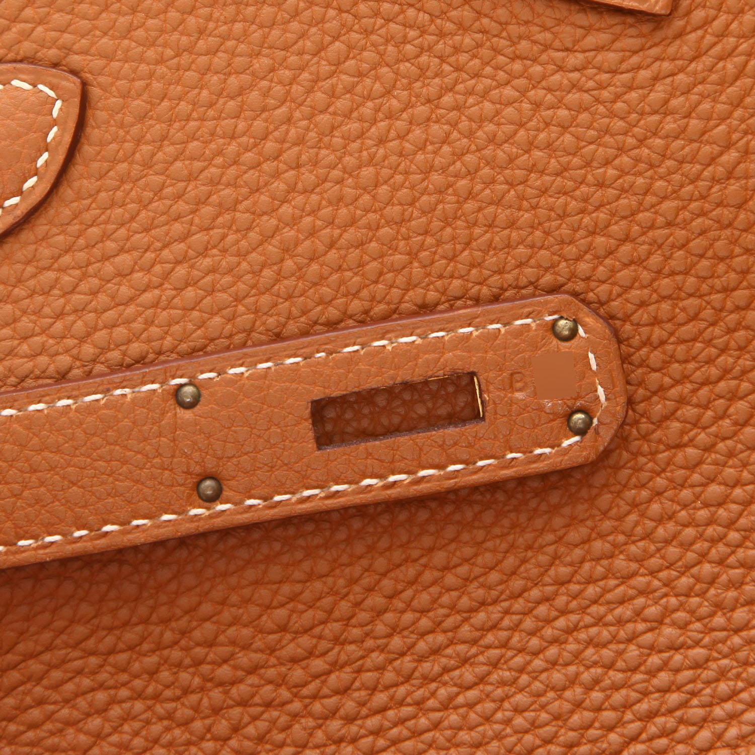 Hermès  Birkin 35 cm handbag  in gold togo leather - Detail D4