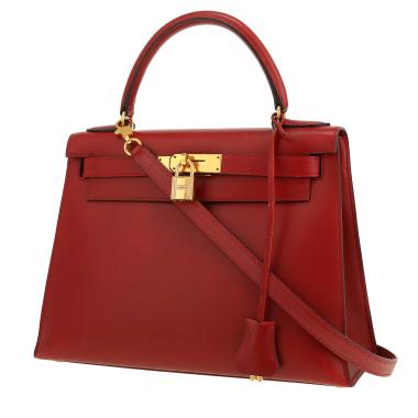 Sac à main Hermès  Kelly 28 cm en cuir box rouge