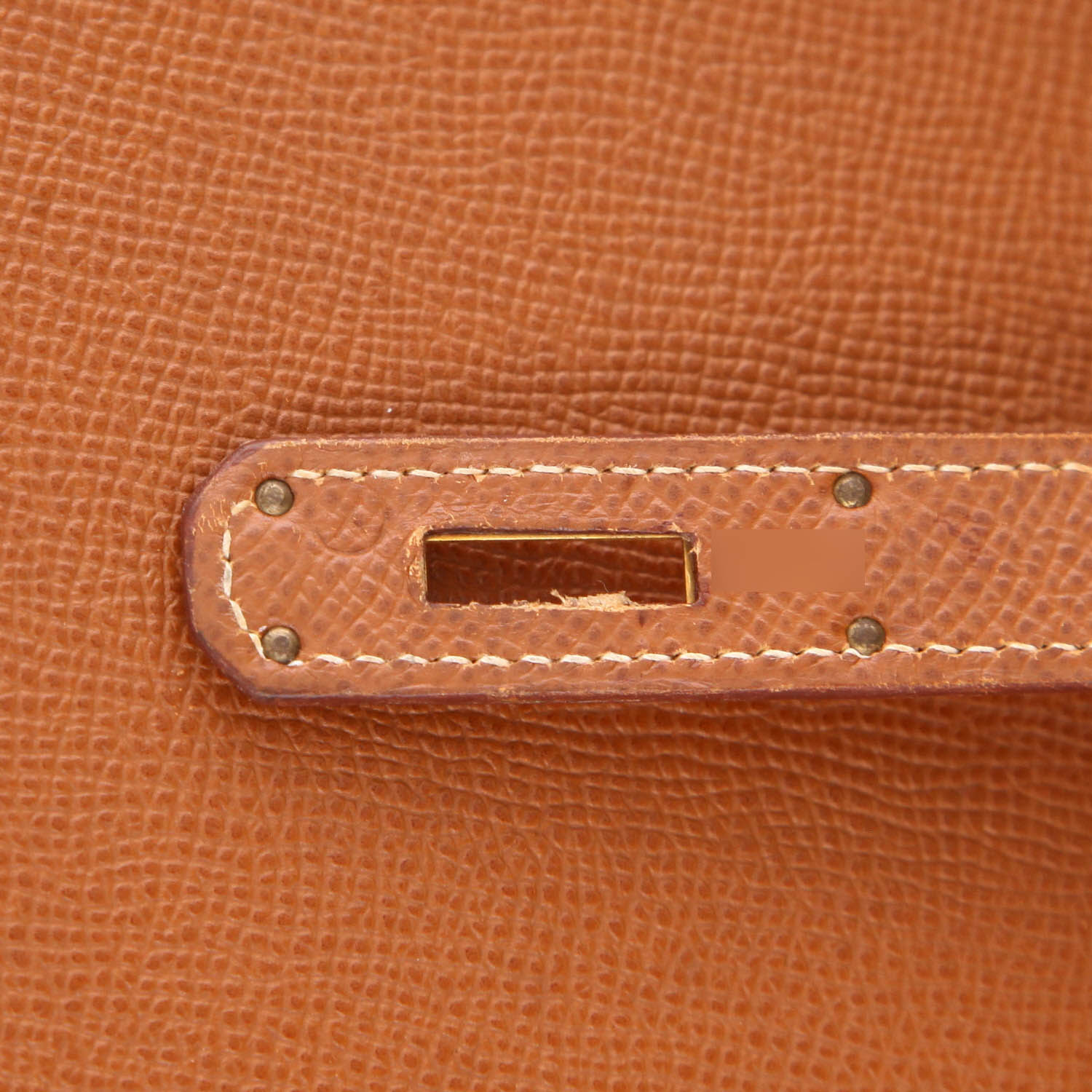 Sac à main Hermès  Kelly 32 cm en cuir Courchevel gold - Detail D4