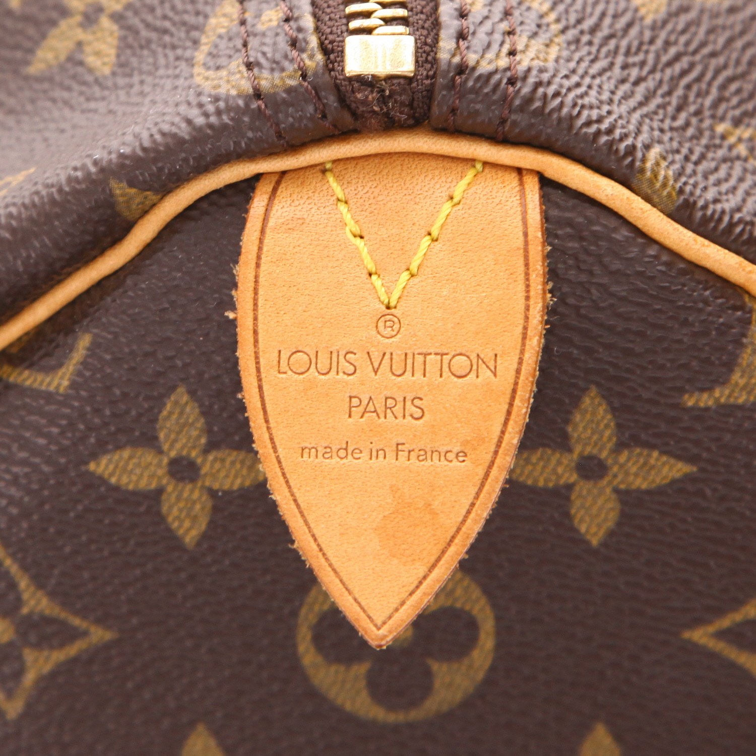 Borsa Louis Vuitton  Speedy 35 in tela monogram e pelle naturale - Detail D2