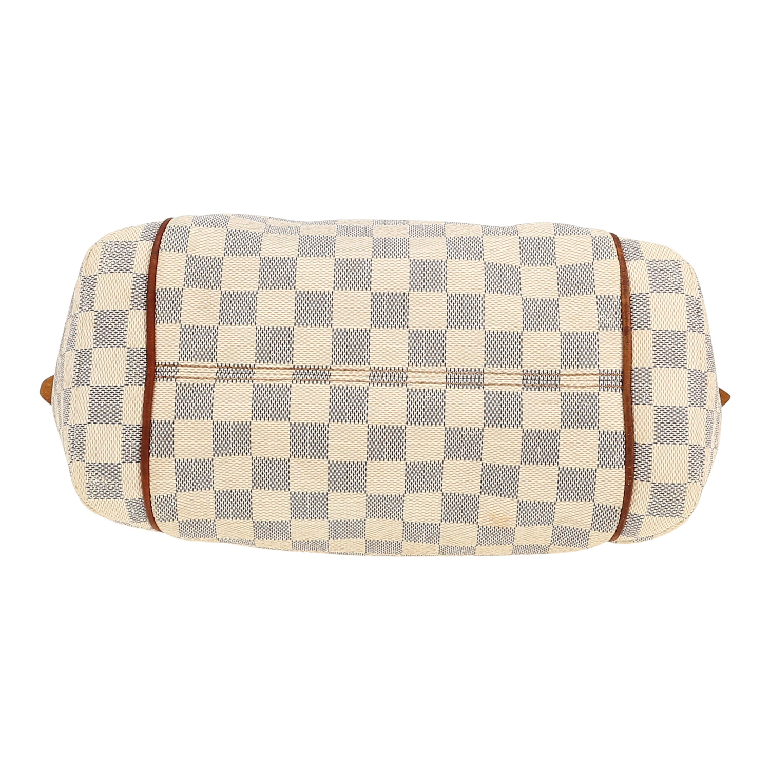 Borsa Louis Vuitton  Totally in tela a scacchi azzurro e pelle naturale - Detail D1