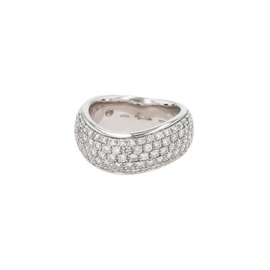 Sortija Pomellato Milano de oro blanco y diamantes