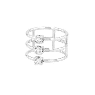 Dinh Van Le Cube Diamant ring in white gold and diamonds