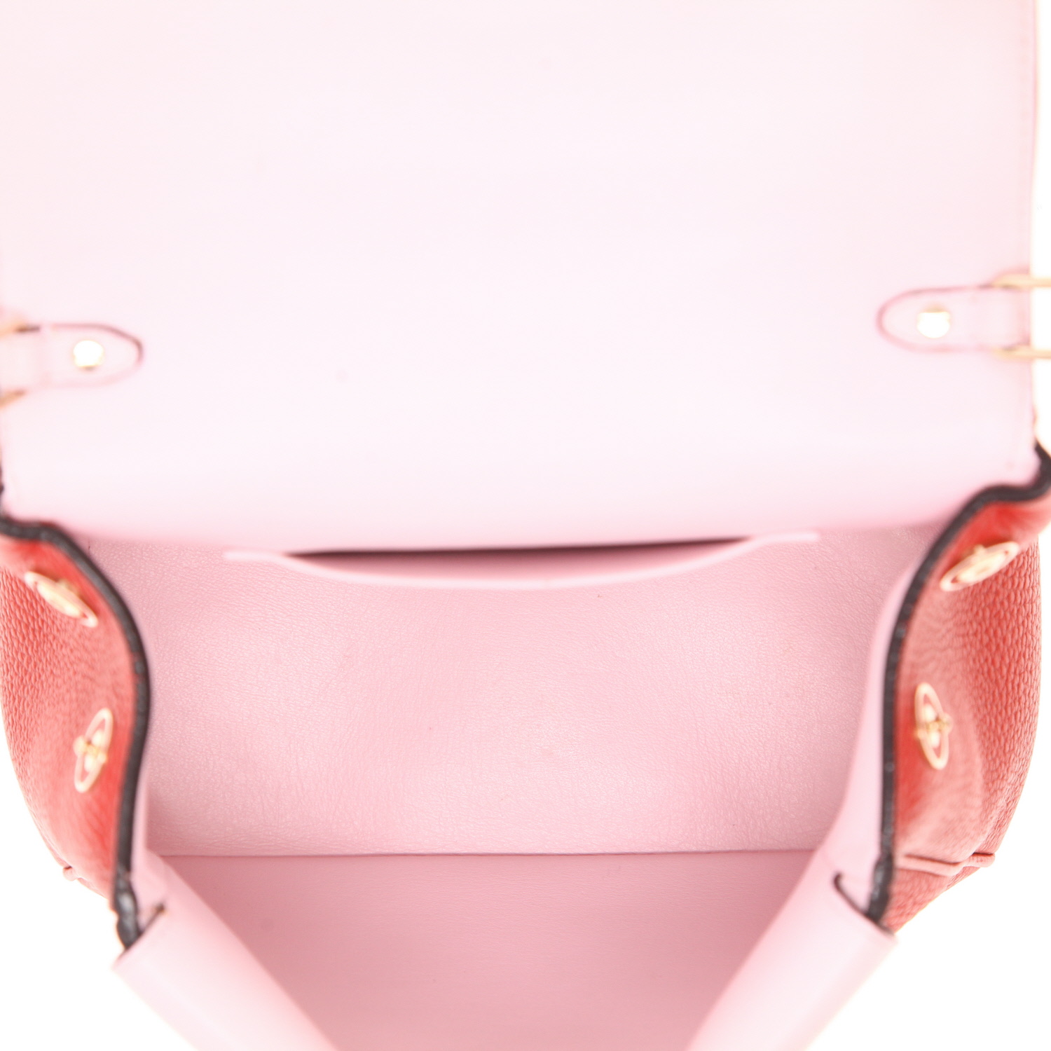 Borsa a tracolla Dior  Be Dior in pelle martellata rossa - Detail D3