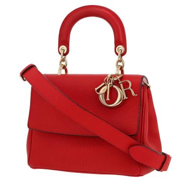 Dior  Be Dior shoulder bag  in red grained leather