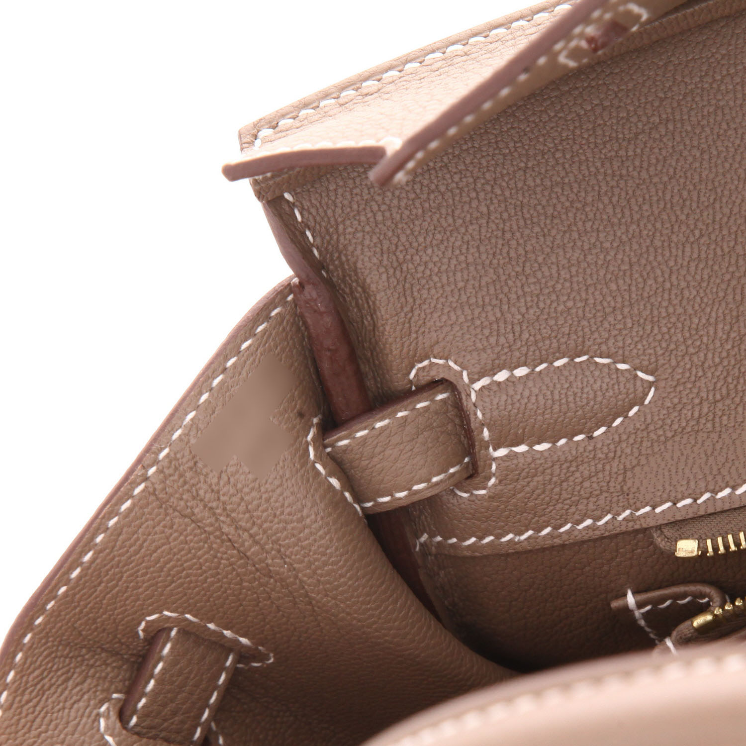 Hermès  Birkin 25 cm handbag  in etoupe togo leather - Detail D4