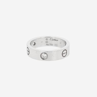 Bague Cartier Love en or blanc et diamants