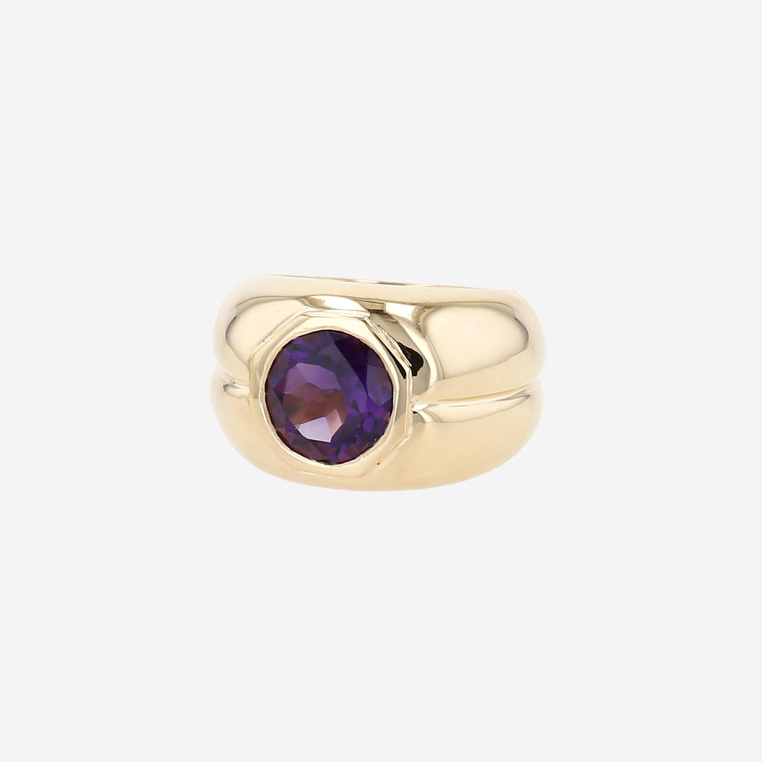 Mellerio  ring in yellow gold and amethyst