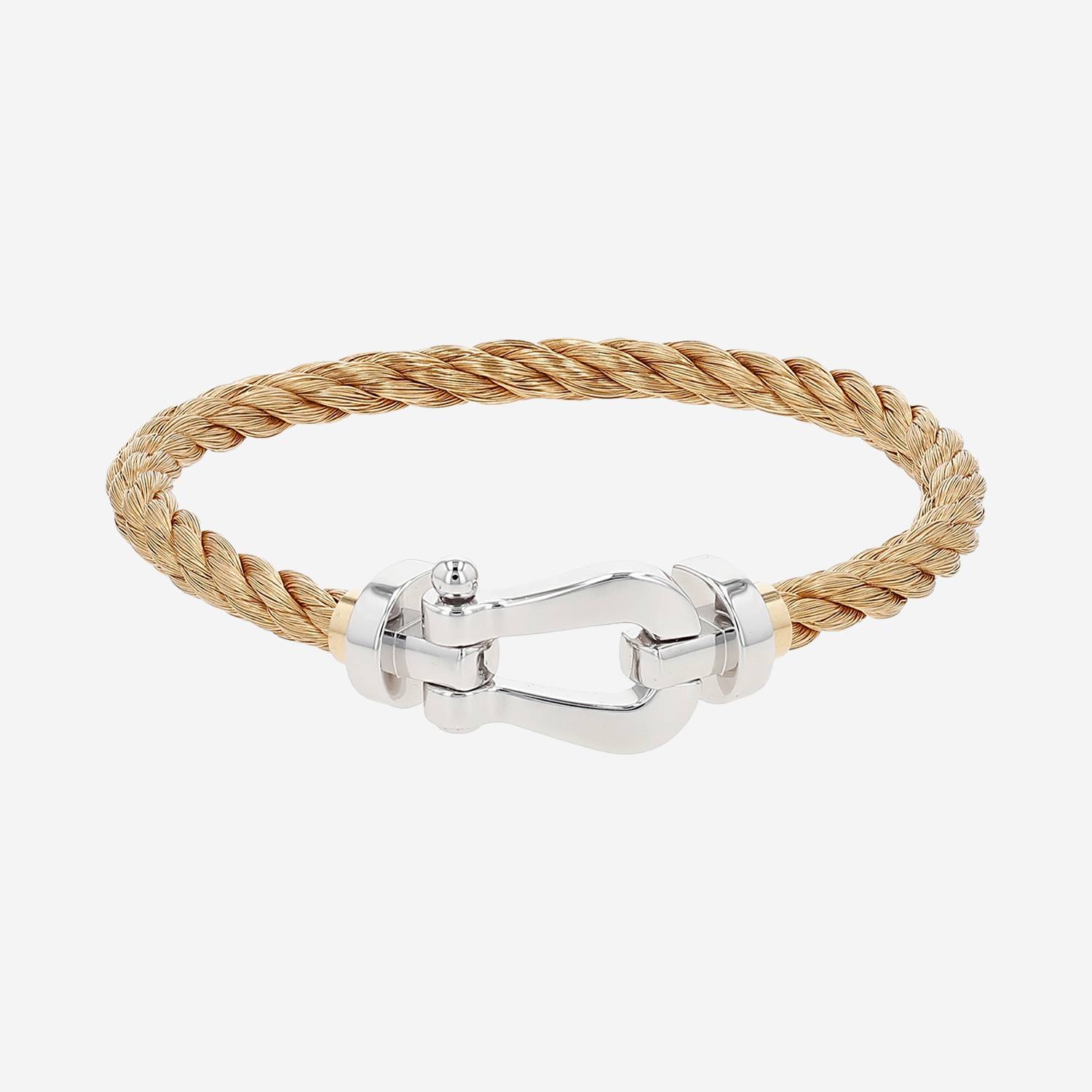 Fred Force 10 large model bracelet in yellow gold and white gold