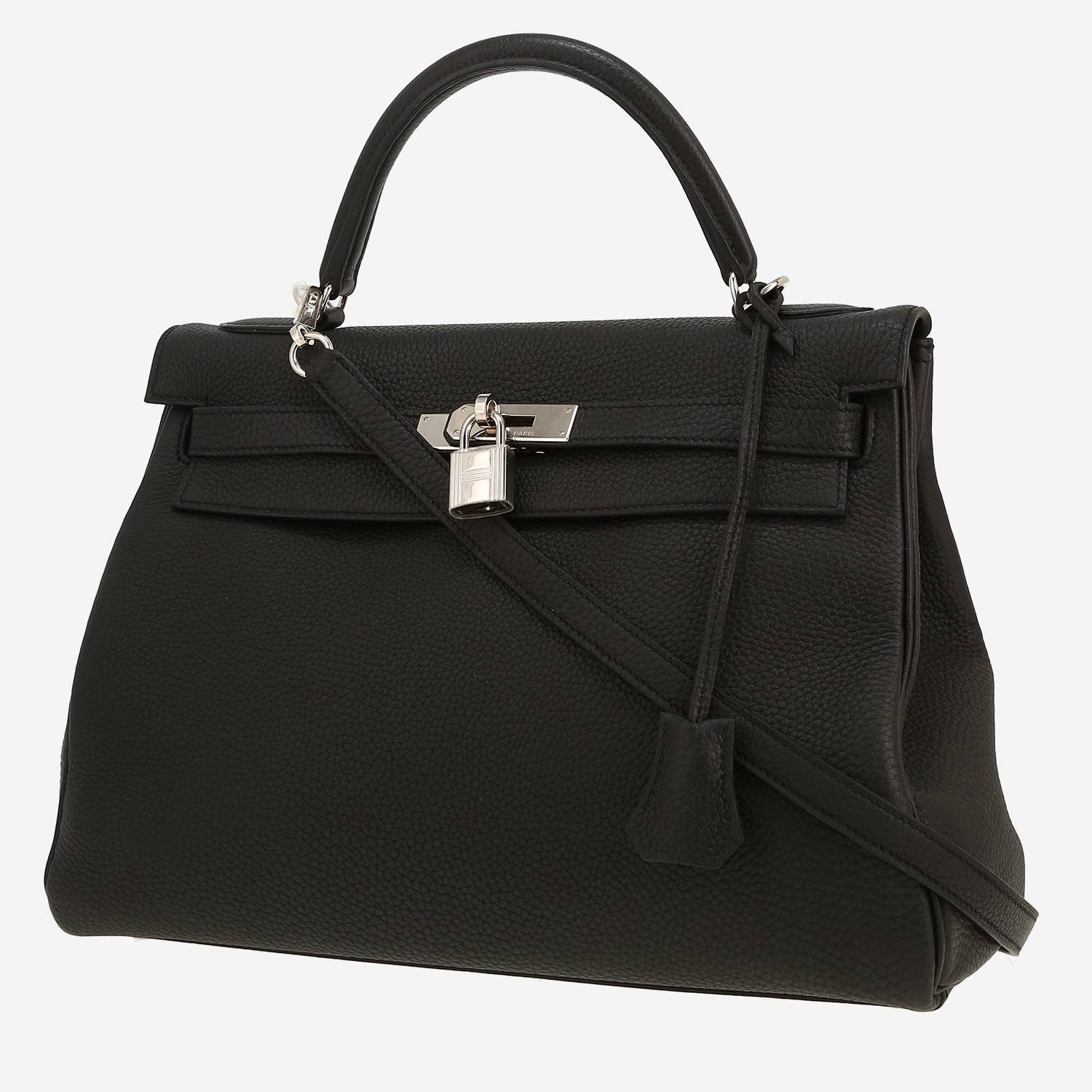 Sac à main Hermès  Kelly 32 cm en cuir togo noir