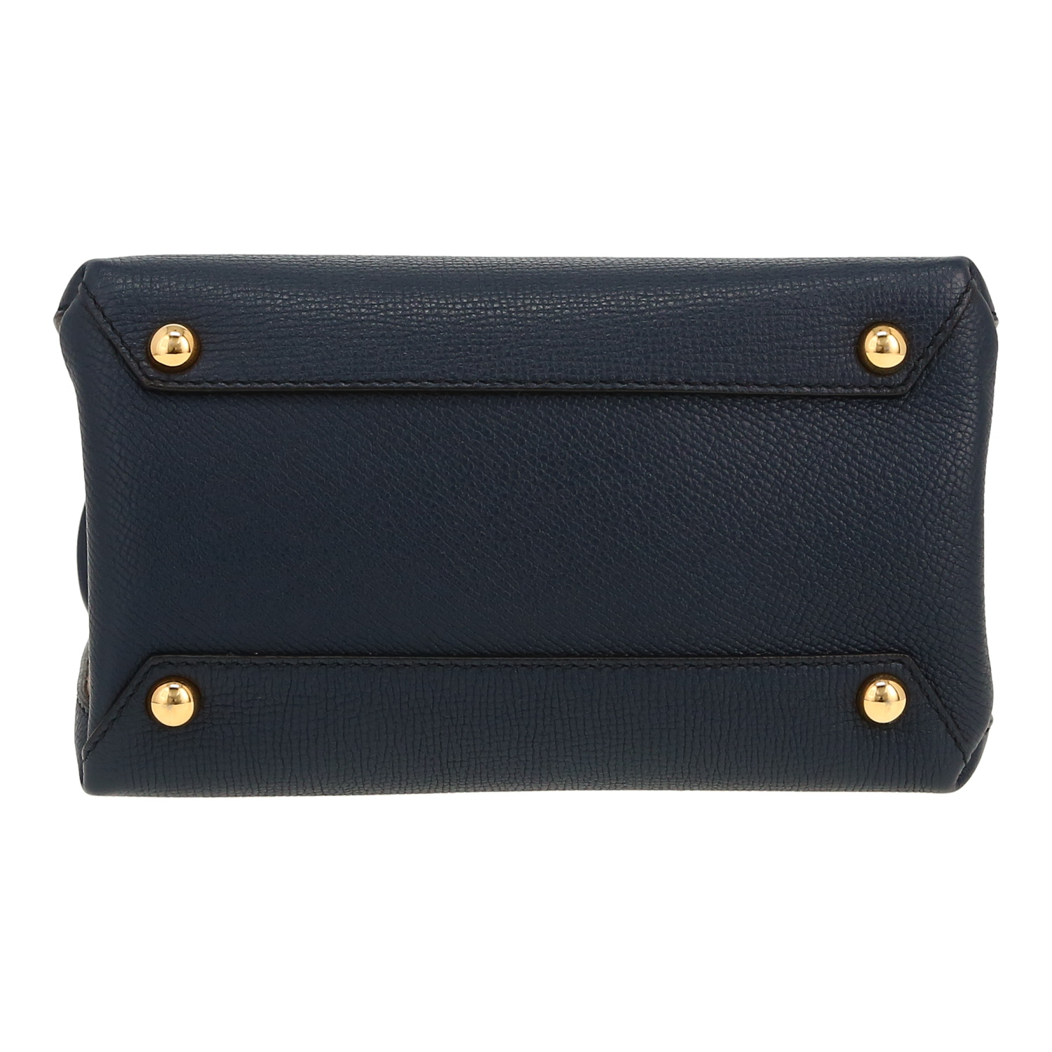 Borsa a tracolla Burberry  The Baby Banner in pelle blu marino e tela cerata Haymarket - Detail D1