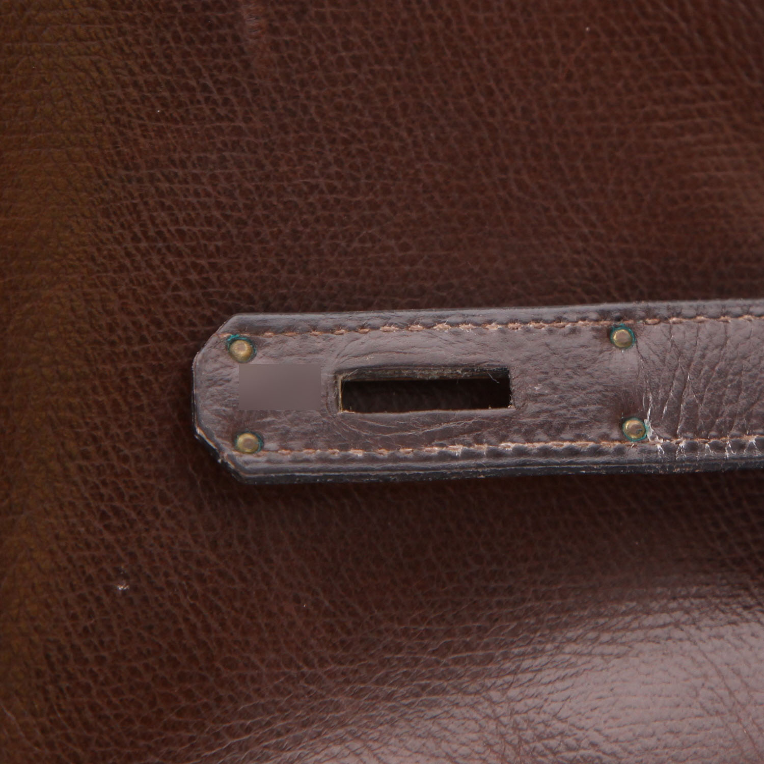 Sac à main Hermès  Kelly 32 cm en cuir grainé marron - Detail D4