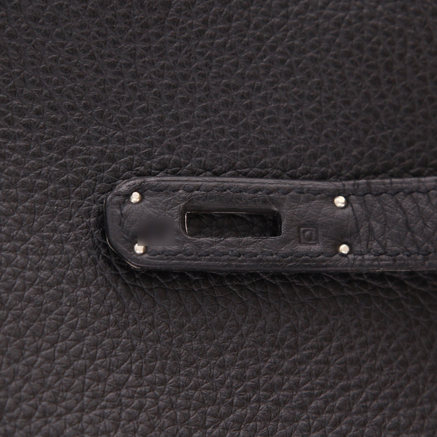 Bolso de mano Hermès  Birkin 35 cm en cuero togo negro - Detail D4