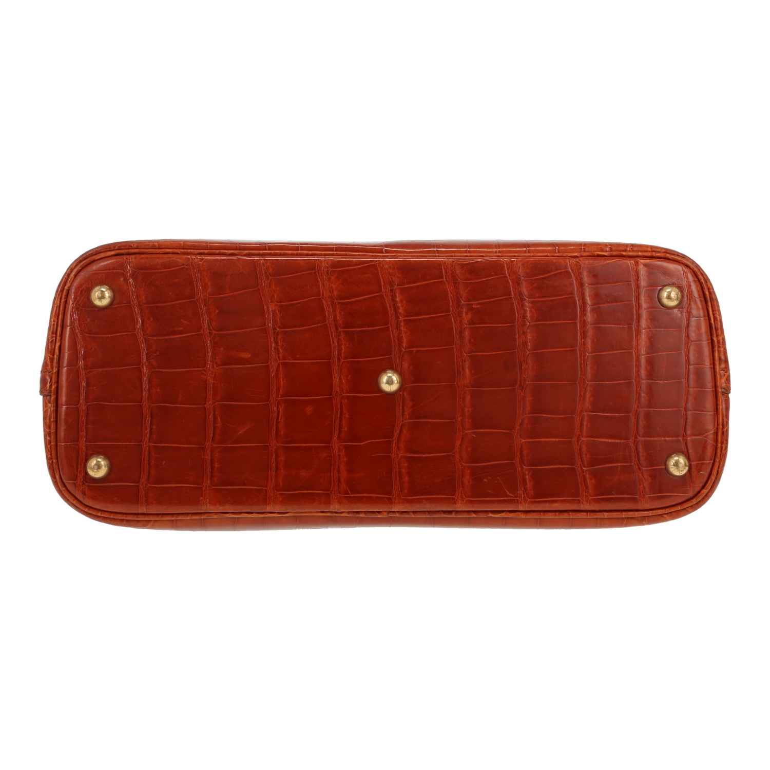 Bolso de mano Hermès  Bolide 35 cm en cocodrilo porosus etrusco - Detail D1