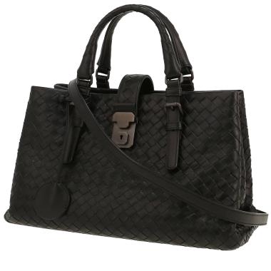 Borsa Bottega Veneta  Roma in pelle intrecciata nera