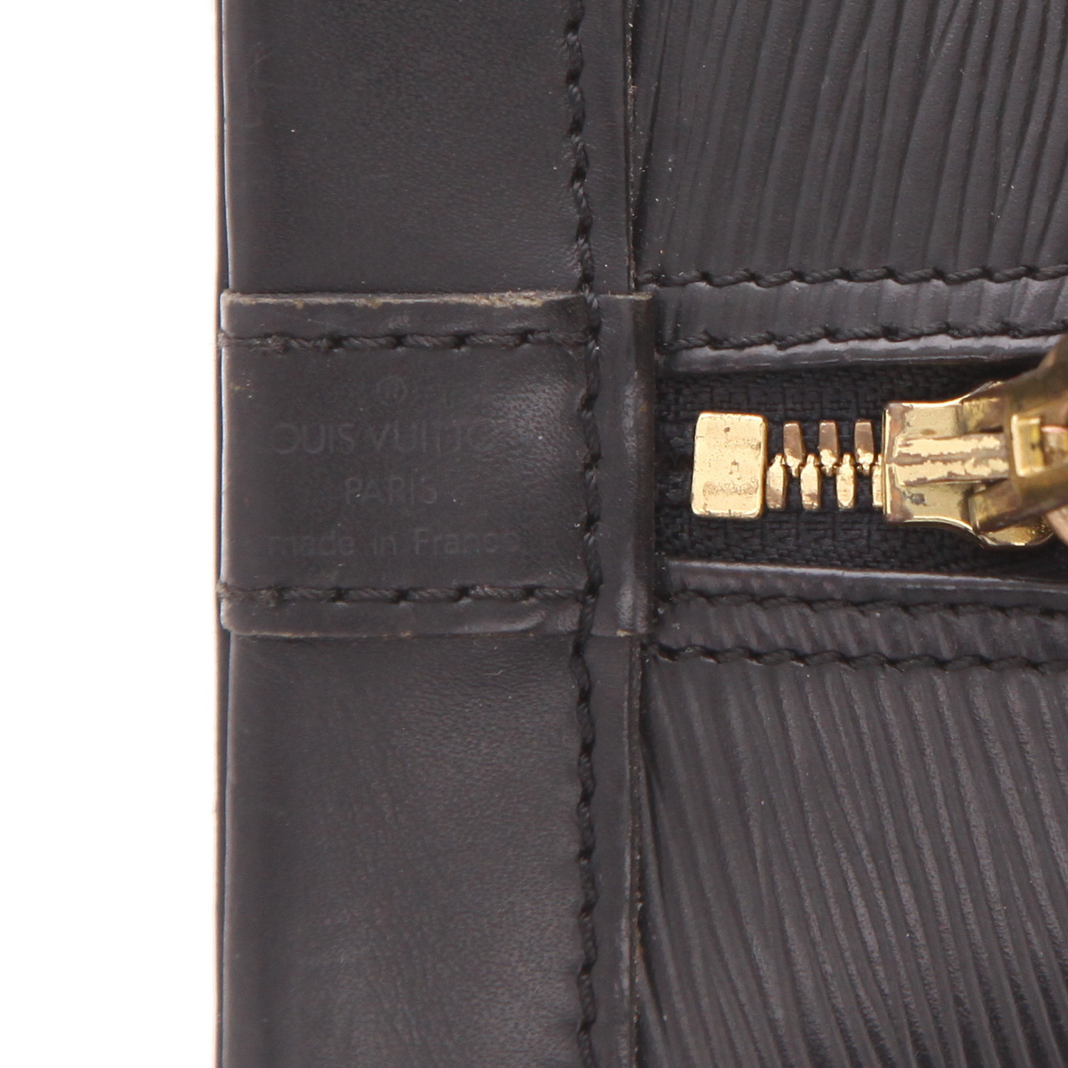 Bolso de mano Louis Vuitton  Alma modelo pequeño  en cuero Epi negro - Detail D2