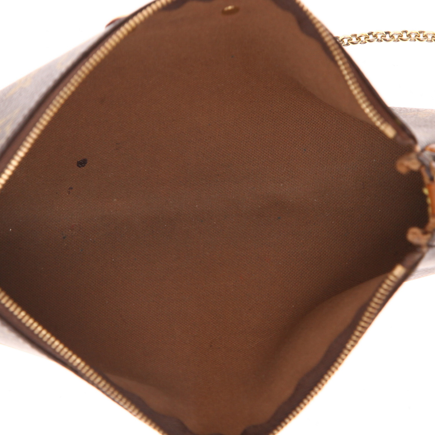 Borsa Louis Vuitton  Favorite in tela monogram cerata marrone e pelle naturale - Detail D3