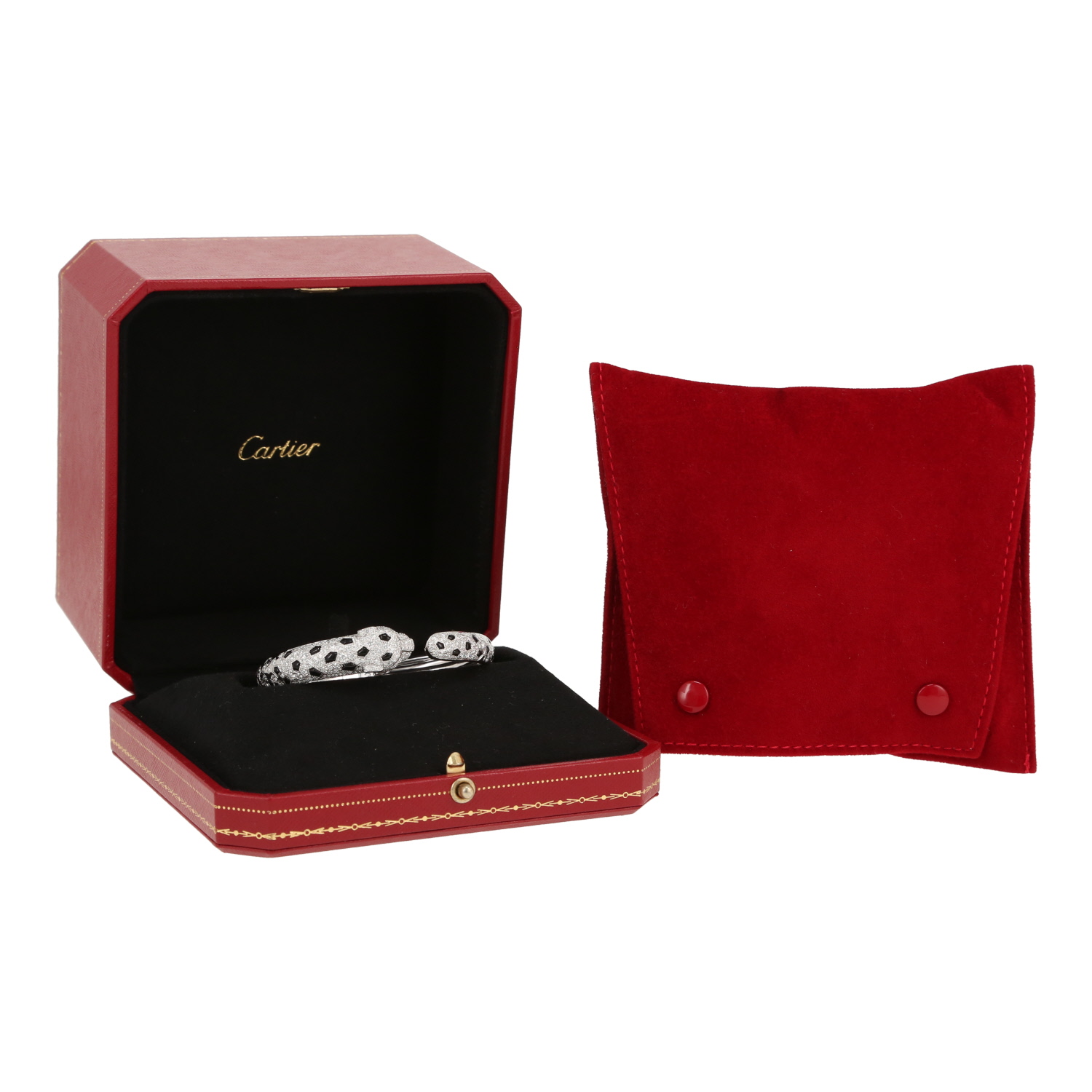 Cartier Panthère bracelet in white gold, diamonds and onyx