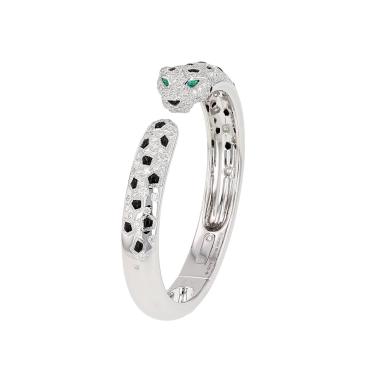 Bracciale Cartier Panthère in oro bianco, diamanti e onice