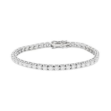 Bracelet Vintage  en or blanc et diamants