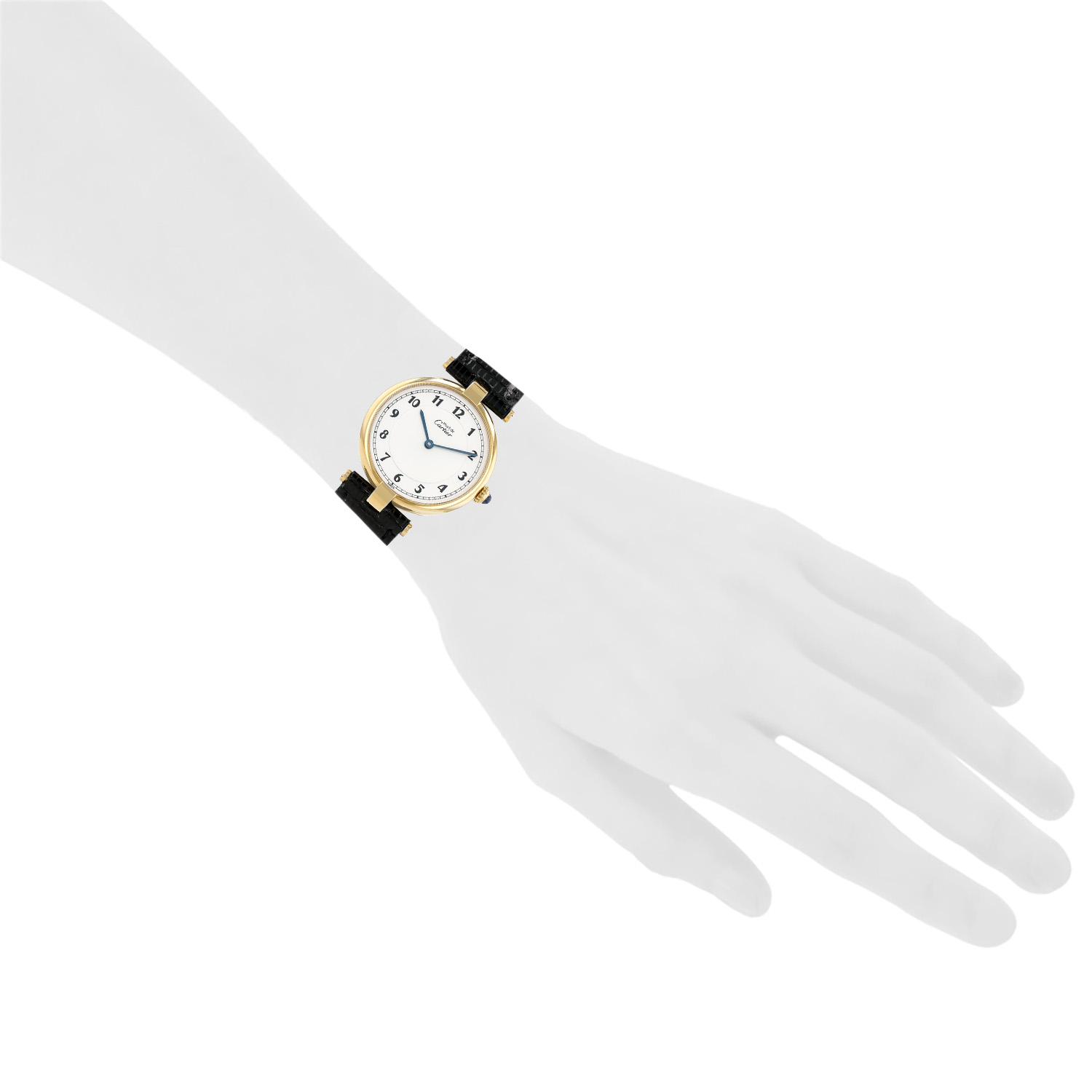 Reloj Cartier Must Vendôme de plata dorada Ref: Cartier - 590003  Circa 2014 - Detail D1