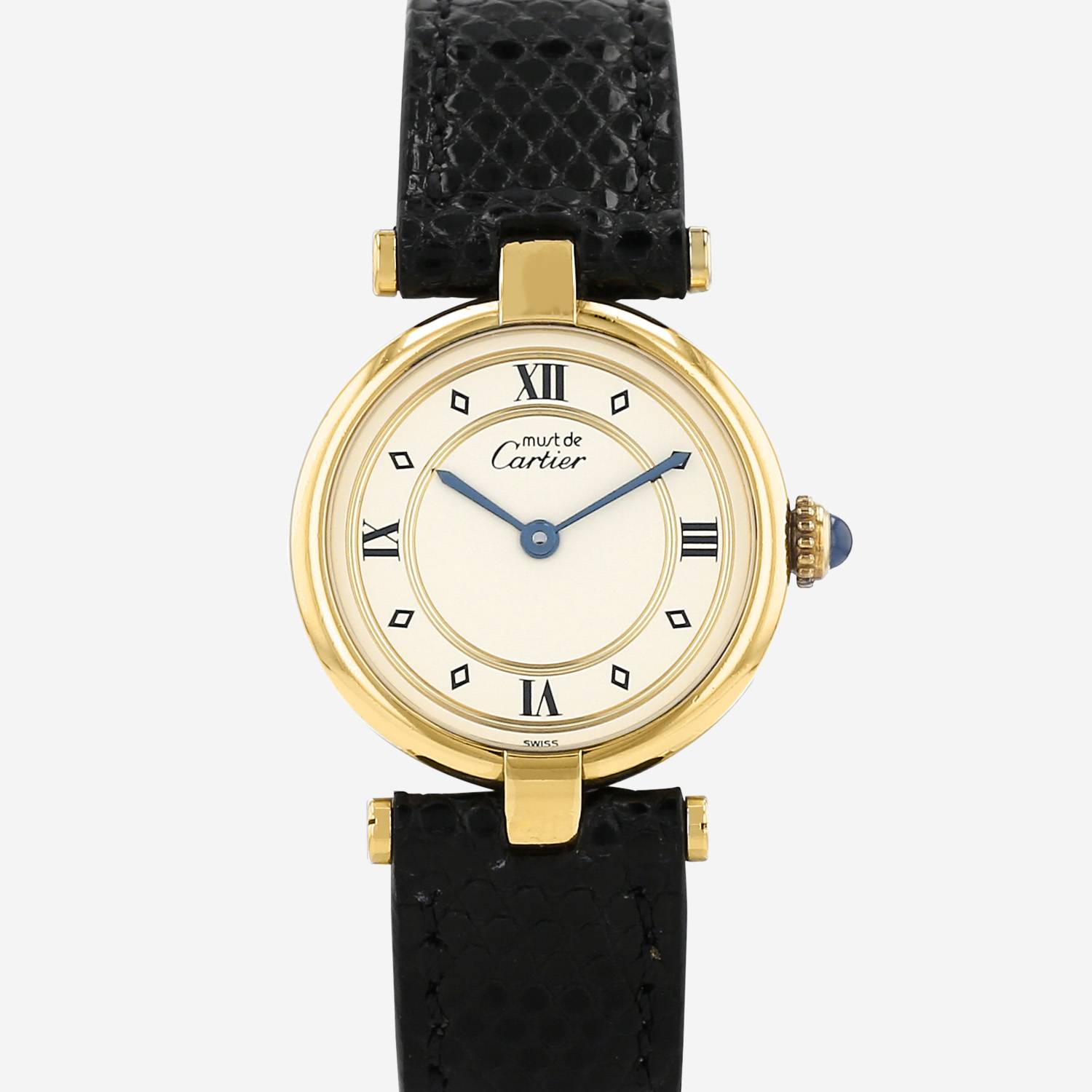 Reloj Cartier Must Vendôme de plata dorada Ref: Cartier - 590004  Circa 1990