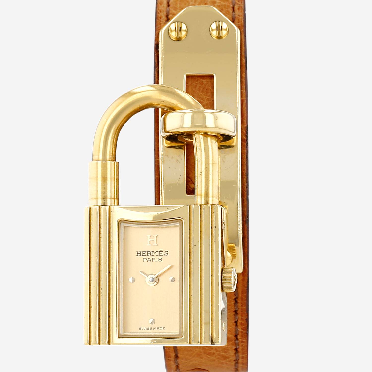 Reloj Hermès Montre Kelly de oro chapado Ref: Hermès - KE1.201  Circa 1990