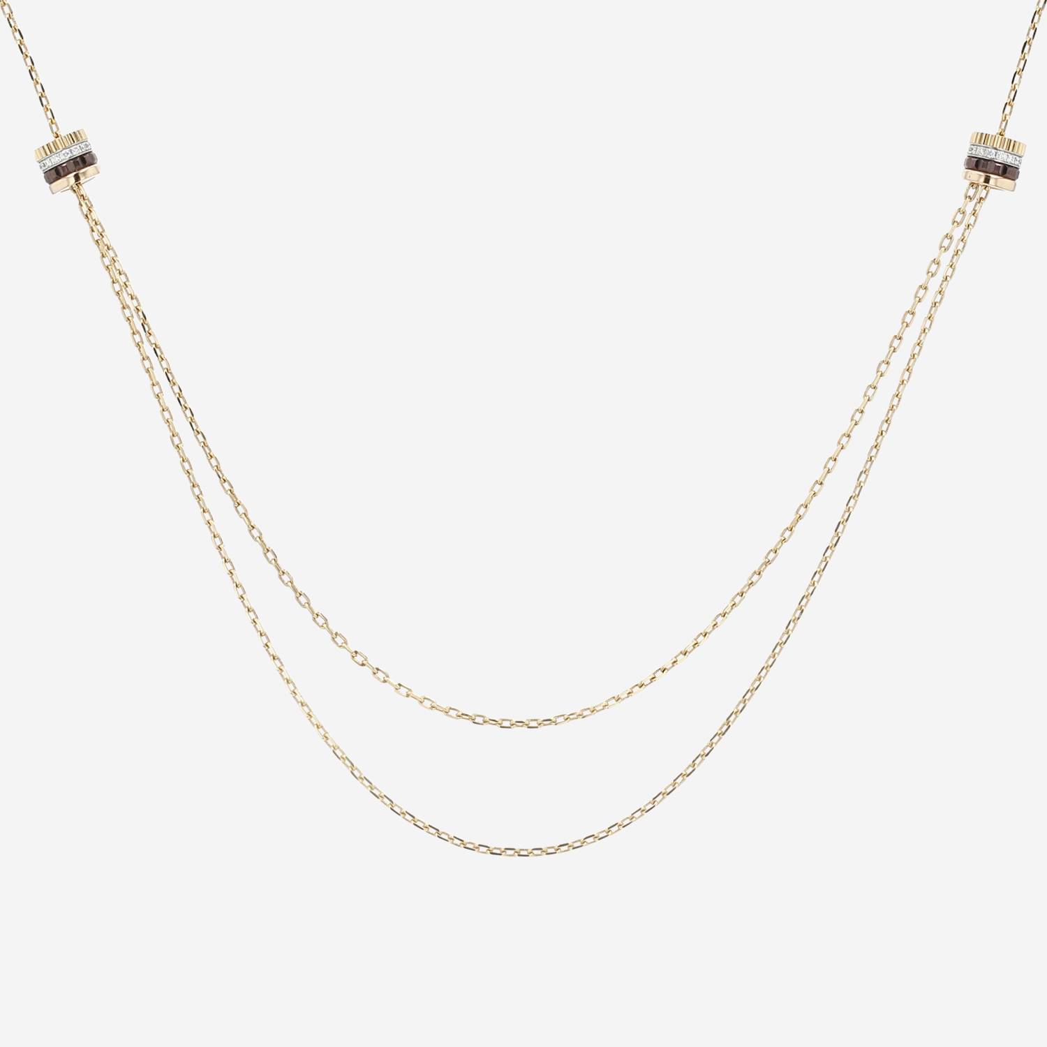 Collana Boucheron Quatre Classique in 3 ori, diamanti e PVD