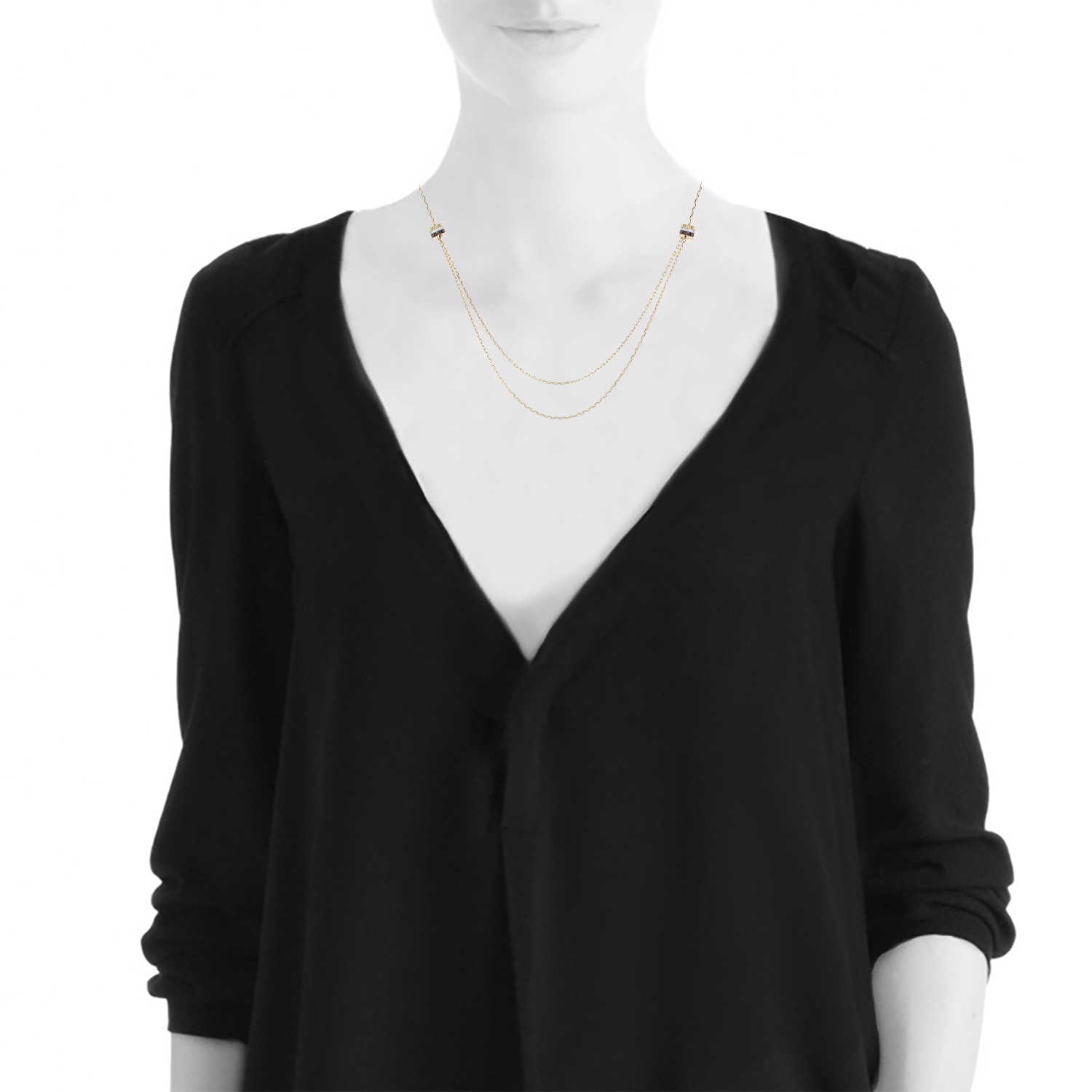 Collier Boucheron Quatre Classique en 3 ors, diamants et PVD - Detail D1