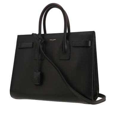 Bolso de mano Saint Laurent  Sac de jour modelo pequeño  en cuero negro