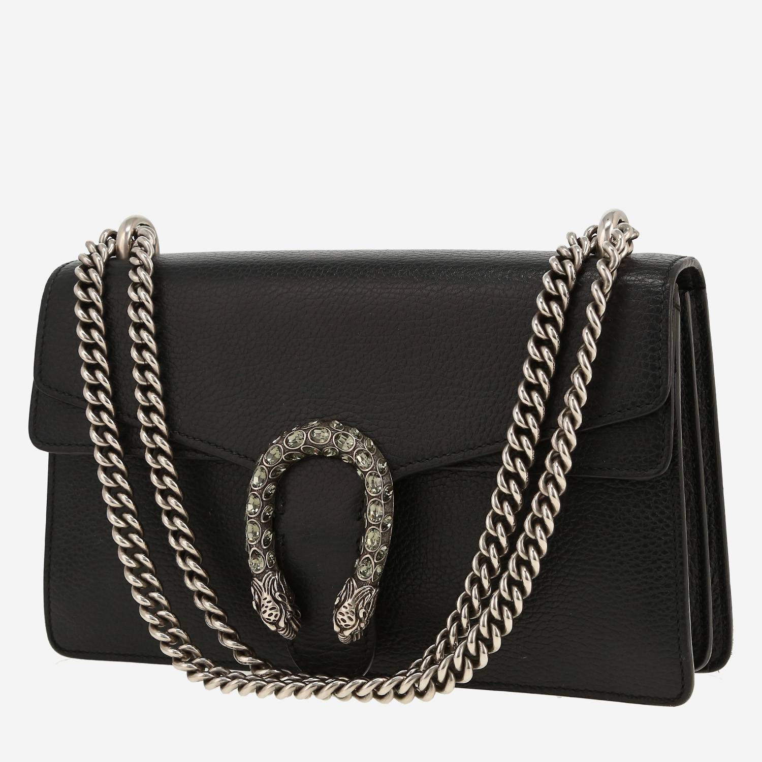 Sac à main Gucci  Dionysus en cuir grainé noir