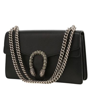 Gucci  Dionysus handbag  in black grained leather