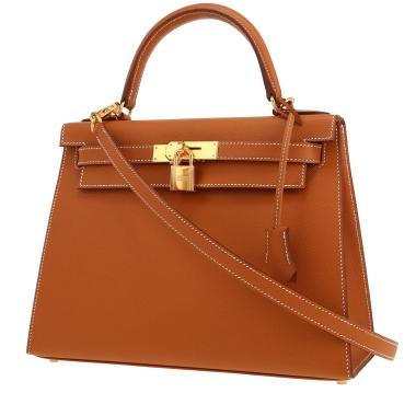Bolso de mano Hermès  Kelly 28 cm en cuero epsom color oro