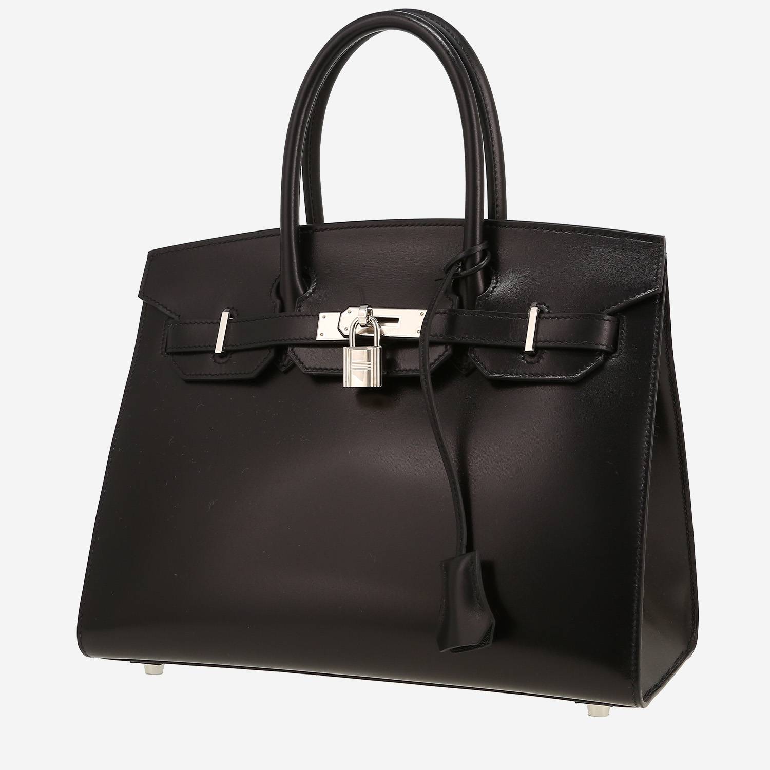 Hermès  Birkin 30 cm handbag  in black box leather