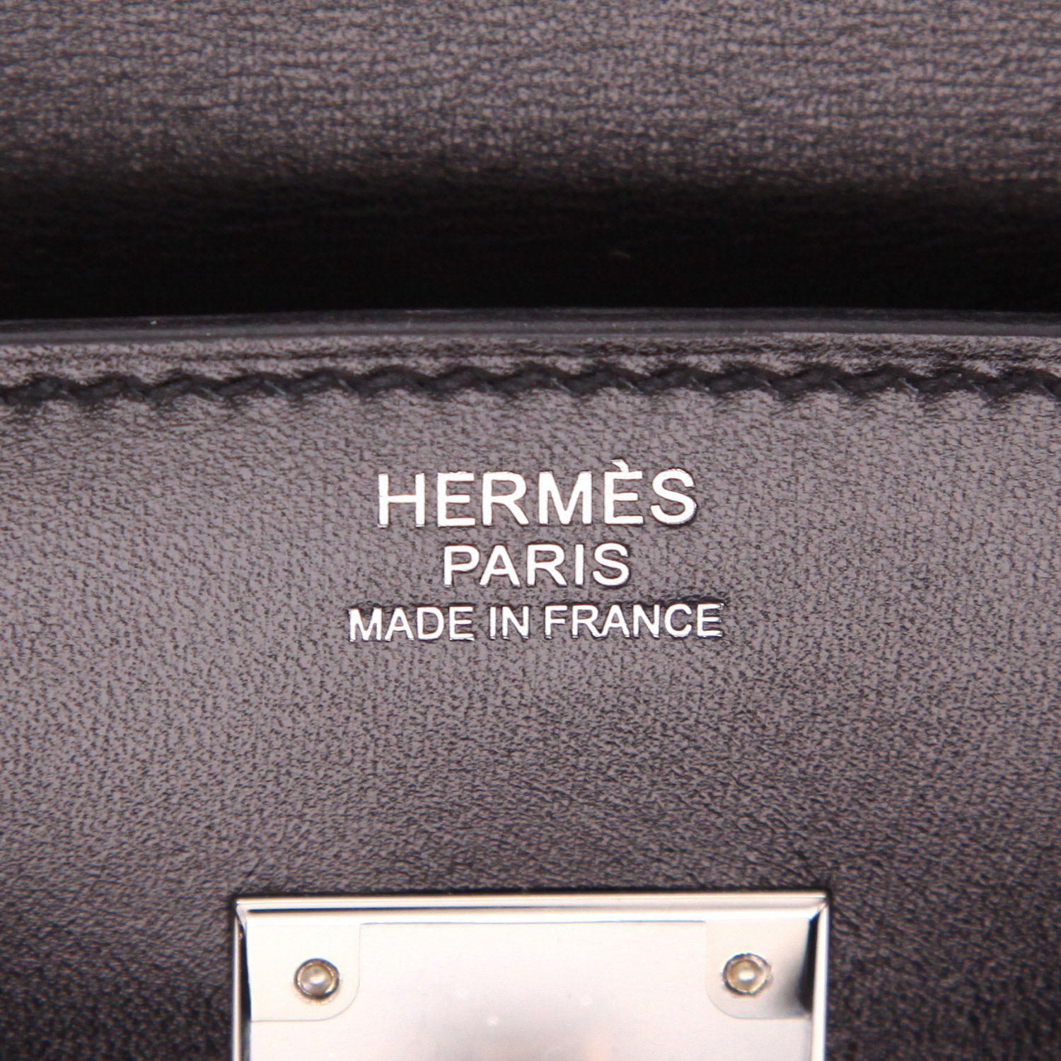 Borsa Hermès  Birkin 30 cm in pelle box nera - Detail D2