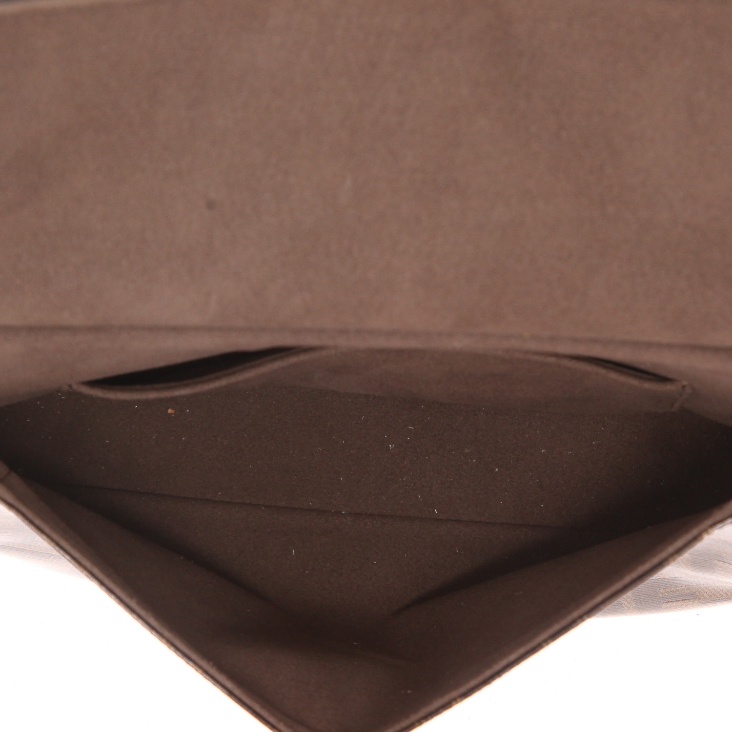 Sac bandoulière Fendi   en cuir noir et toile siglée marron - Detail D3