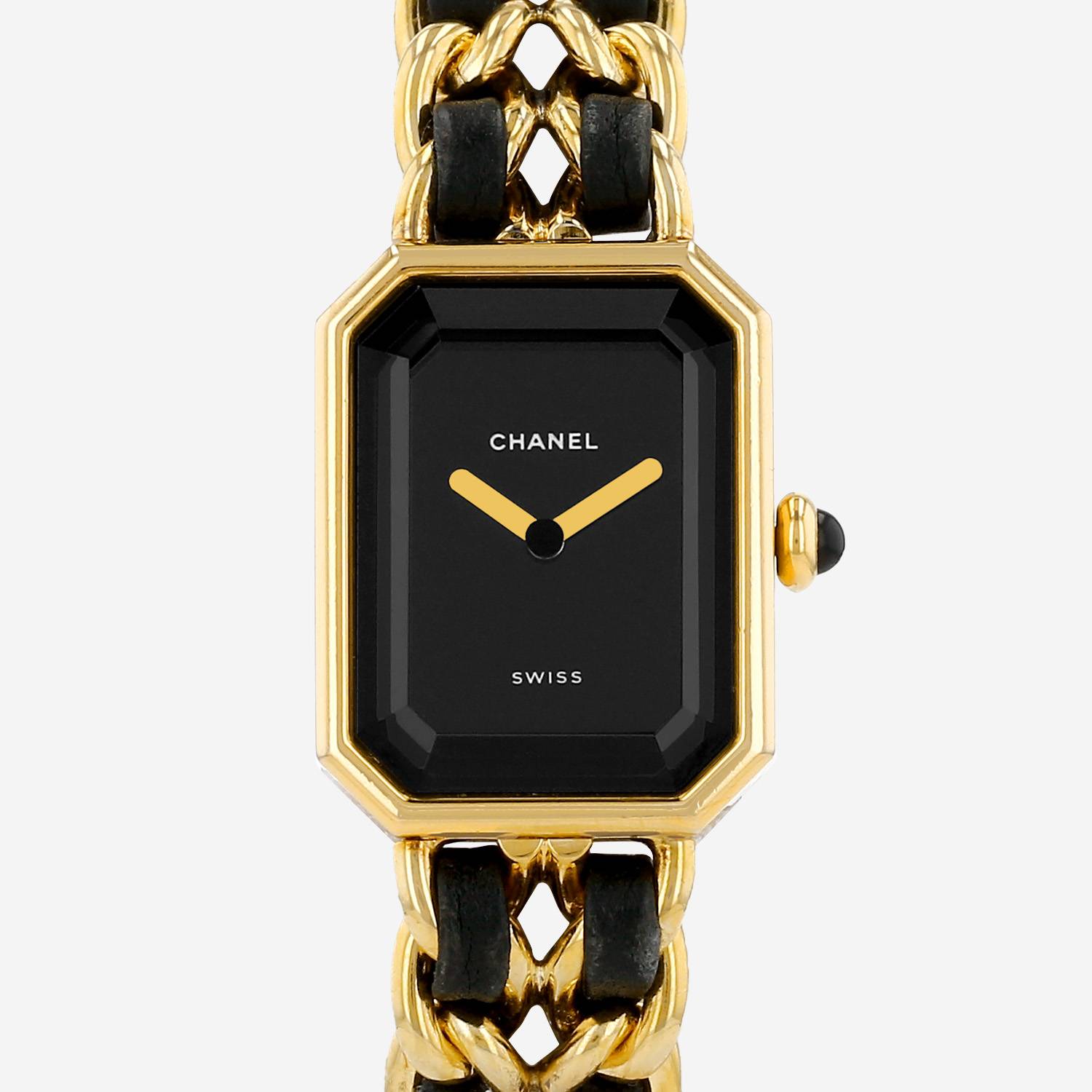 Chanel Première  size M  in gold plated Ref: Premiére  Circa 1990