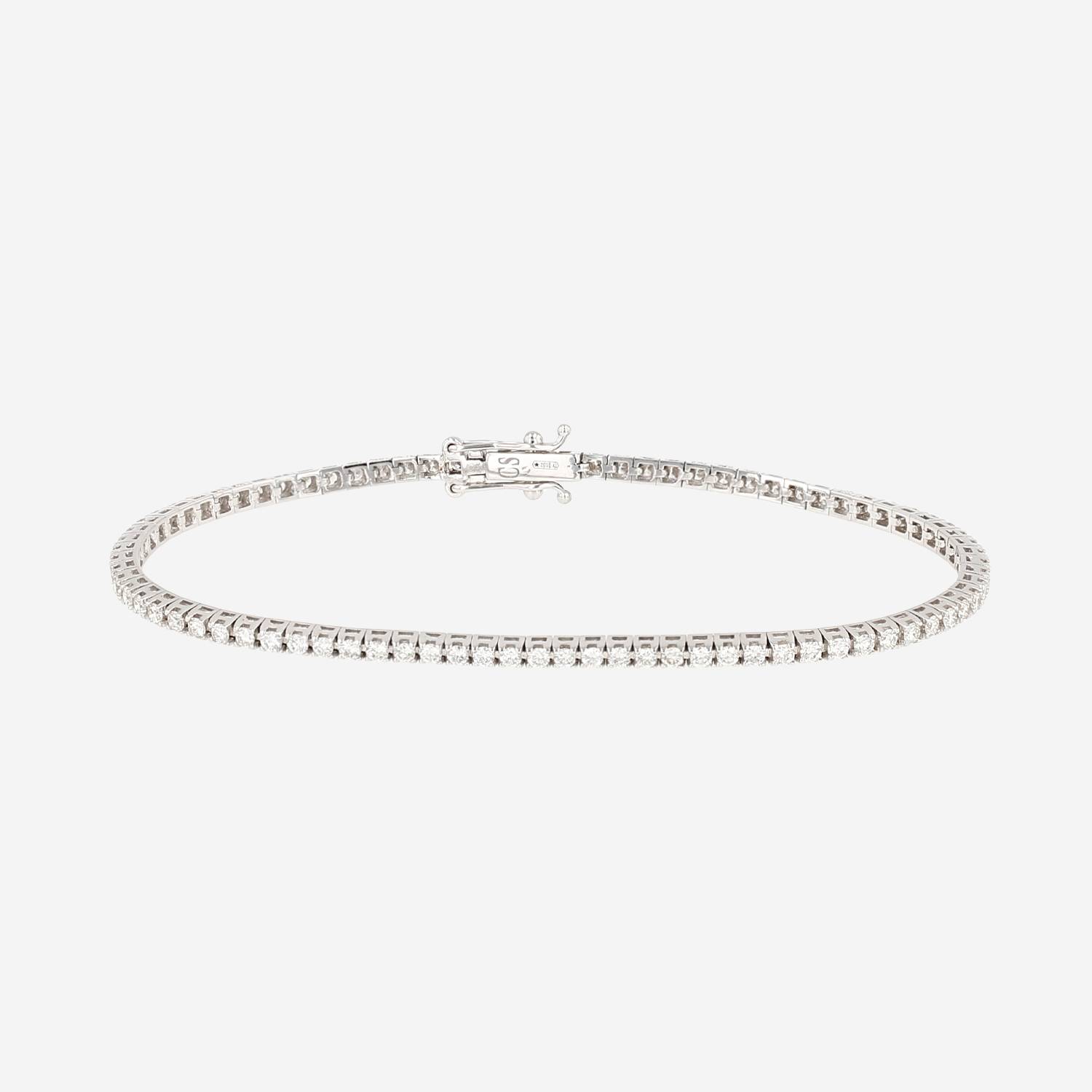 Brazalete en oro blanco y diamantes
