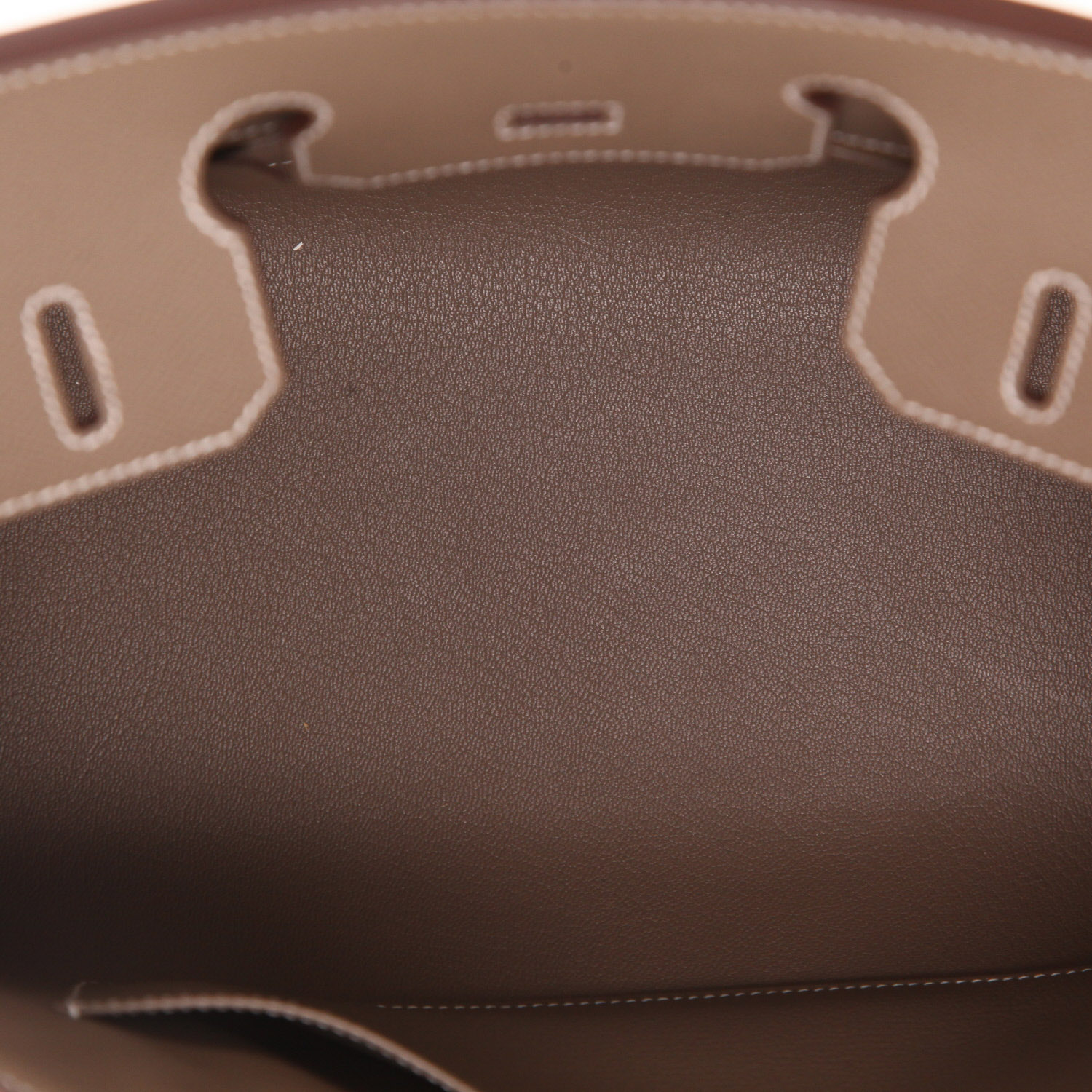 Bolso de mano Hermès  Birkin 30 cm en cuero epsom marrón etoupe - Detail D3
