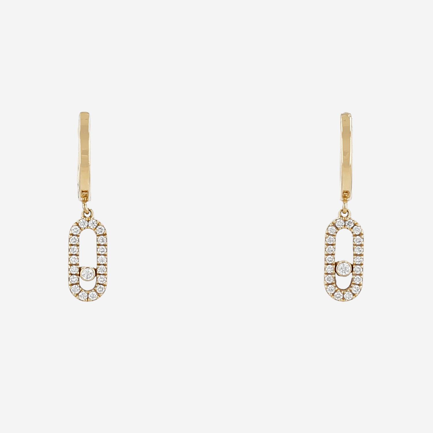 Messika Move Uno earrings in yellow gold and diamonds