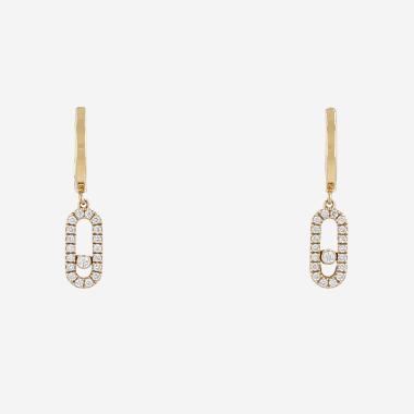 Messika Move Uno earrings in yellow gold and diamonds